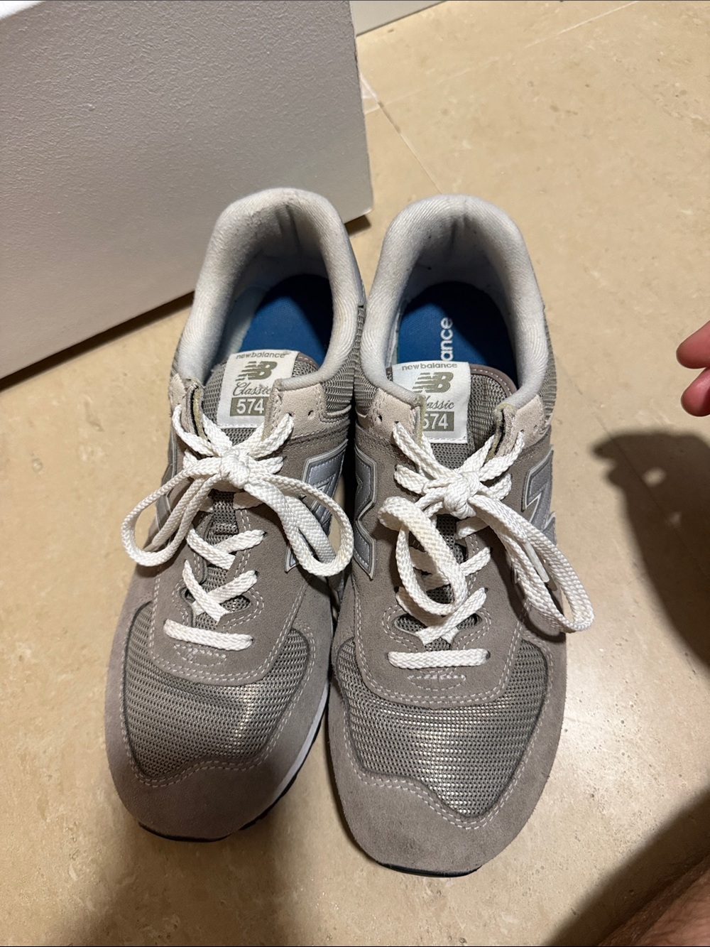 New Balance Gray and Silver Men's Lifestyle Sneakers - Picture 2 of 5